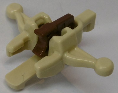 Minifigure, Weapon Crossbow with Mini Blaster / Shooter with Reddish Brown Trigger (20105 / 15392), 20105c02 Tan U