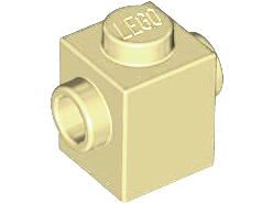 Brick, Modified 1 x 1 with Studs on 2 Sides, Opposite 47905 Tan U