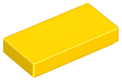 Деталь LEGO Tile 1 x 2 with Groove 3069b Yellow N