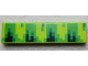 Tile 1 x 4 with Pixelated Bright Green, Dark Green, and Green Pattern (Sonic Grass), 2431pb00755  