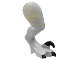 Dinosaur Leg Large (Rear) Raptor Right with Black Pin with Black Claws and Tan Markings Pattern, 49642c01pb03