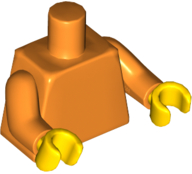 Torso Plain / Orange Arms / Yellow Hands, 973c004 Orange U