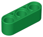 Technic, Liftarm Thick 1 x 3, 32523 Green N