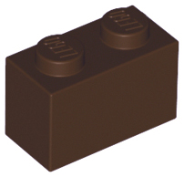 Brick 1 x 2, 3004 Dark Brown U