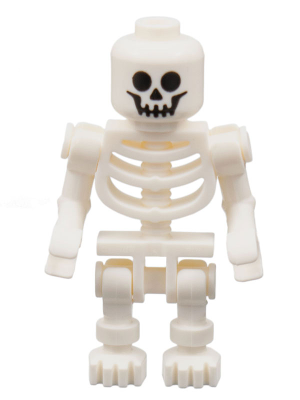 Минифигурка Lego Skeleton - Standard Skull, Bent Arms Horizontal Grip gen099