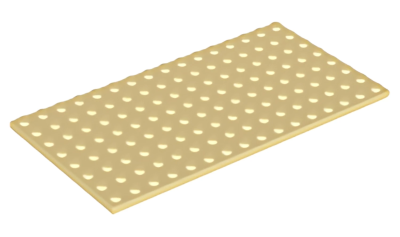Деталь LEGO Пластина Plate 8 x 16 92438 Tan U