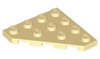 Wedge, Plate 4 x 4 Cut Corner, 30503 Tan U