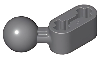 Деталь LEGO Technic, Liftarm, Modified Ball Joint Angled 1 x 2 50923 Dark Bluish Gray U