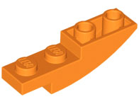 Slope, Curved 4 x 1 Inverted, 13547 Orange U