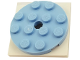 Turntable 4 x 4 x 2/3 with White Square Base, Free-Spinning (60474 / 61485), 60474c03  