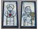 Glass for Window 1 x 4 x 6 with Mirrored Quirinus Quirrell / Ron Weasley Pattern (Stickers) - Set 75954, 57895pb056  