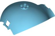 Panel 10 x 4 x 13 Curved Tapered with Bar Handle at Each End, 4 Studs On Side, 65783 Medium Azure N