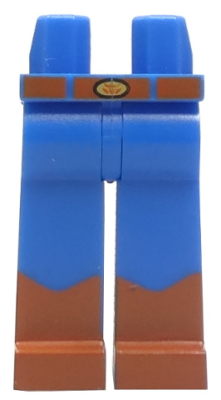 Hips and Long Legs Partially Hollow with Dark Orange Boots Pattern (Woody), 970clg00pb01 Blue U