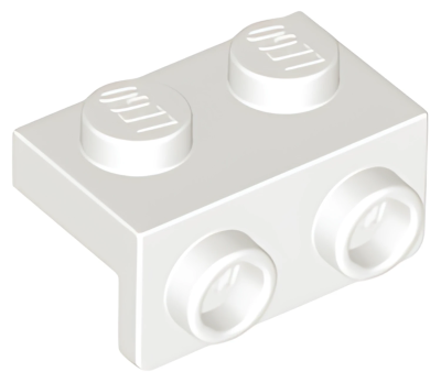 Деталь Lego Скоба Bracket 1 x 2 - 1 x 2 99781 White U