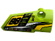 Technic, Panel Fairing # 4 Small Smooth Long, Side B with '88', Fuel Hole, Yellow and White Stripes on Lime Background Pattern (Sticker) - Set 42072, 64391pb052  