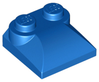 Slope, Curved 2 x 2 x 2/3 with 2 Studs and Curved Sides, 47457 Blue N