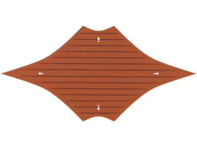Cloth Sail 44 x 22 Jabba's Sail Barge with Dark Brown Lines Pattern, 109637 Dark Orange N