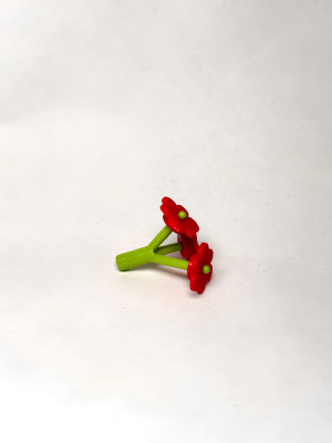 Букет цветов красный (лайм ветка) Lego 3742a Plant Flower