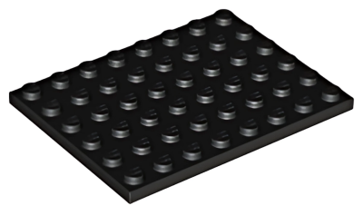 Деталь LEGO Plate 6 x 8 3036 Black U