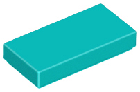 Tile 1 x 2, 3069 Dark Turquoise U