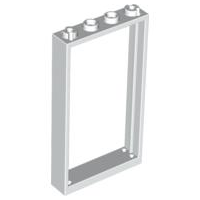 Door, Frame 1 x 4 x 6 with 4 Holes on Top and Bottom, 30179 White N