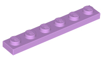 Plate 1 x 6, 3666 Medium Lavender U