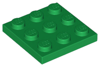 Plate 3 x 3, 11212 Green U