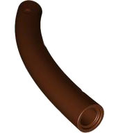 Dinosaur Tail / Neck Middle Section with Bar Hole and Technic Pin Hole, 5717 Reddish Brown N