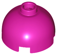 Brick, Round 2 x 2 Dome Top, 553 Magenta N