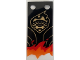 Plastic Part for Set 70674 - Black Tattered Flag with Gold Cobra on Fire Crest and Trans-Orange and Trans-Red Flames Pattern, 70674pls01a  