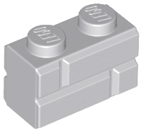 Brick, Modified 1 x 2 with Masonry Profile 98283 Light Bluish Gray N