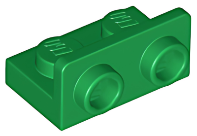 Деталь Lego Скоба Bracket 1 x 2 - 1 x 2 Inverted 99780 Green U