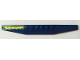 Wedge 2 x 16 Triple with Silver and Orange Circuitry on Lime Stripe Pattern Model Left Side (Sticker) - Set 70355, 30382pb06L  