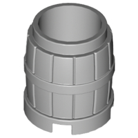 Container, Barrel 2 x 2 x 2, 2489 Light Bluish Gray U