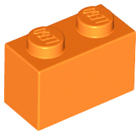 Brick 1 x 2, 3004 Orange N