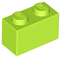 Brick 1 x 2, 3004 Lime N