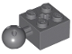 Technic, Brick Modified 2 x 2 with Ball Joint and Axle Hole with 6 Holes in Ball, 57909b