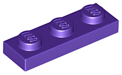 Деталь LEGO Plate 1 x 3 3623 Dark Purple U