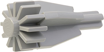 Engine, Smooth Large, Center with Fan/Gear and Axle End Light Bluish Gray U