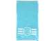 Glass for Window 1 x 4 x 6 with Police Badge on 3 White Stripes Pattern (Sticker) - Set 60069, 57895pb028  