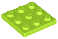 Plate 3 x 3, 11212 Lime U