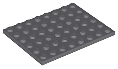 Деталь LEGO Plate 6 x 8 3036 Dark Bluish Gray U