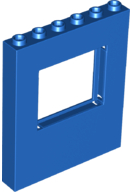 Panel 1 x 6 x 6 with Window, 15627 Blue U