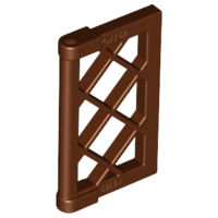 Pane for Window 1 x 2 x 3 Lattice with Thick Corner Tabs, 60607 Reddish Brown N