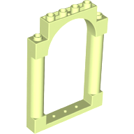 Door, Frame 1 x 6 x 7 Arched with Notches and Rounded Pillars, 40066