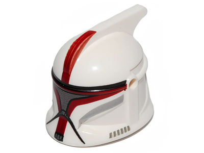 Деталь LEGO Lego Headgear Helmet SW Clone Trooper with Holes 61189pb17 White U