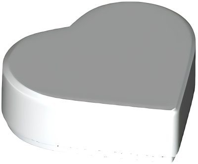 Деталь LEGO Lego Tile, Round 1 x 1 Heart 39739 White (6361663) U