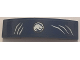 Slope, Curved 4 x 1 x 2/3 Double with Jurassic World Logo and Scratch Marks Pattern (Sticker) - Set 75934, 93273pb116  