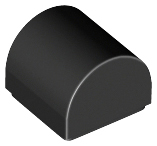 Slope, Curved 1 x 1 x 2/3 Double, 49307 Black N