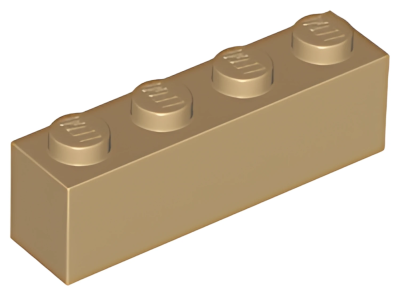 Кирпич LEGO Brick 1 x 4 3010 (6146) Dark Tan U